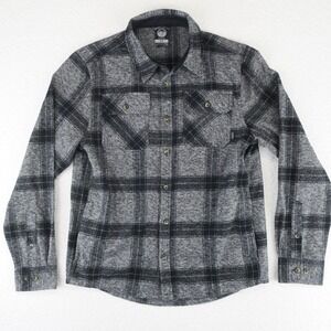 Colorado Clothing Button Up Flannel Shirt Mens Medium Gray